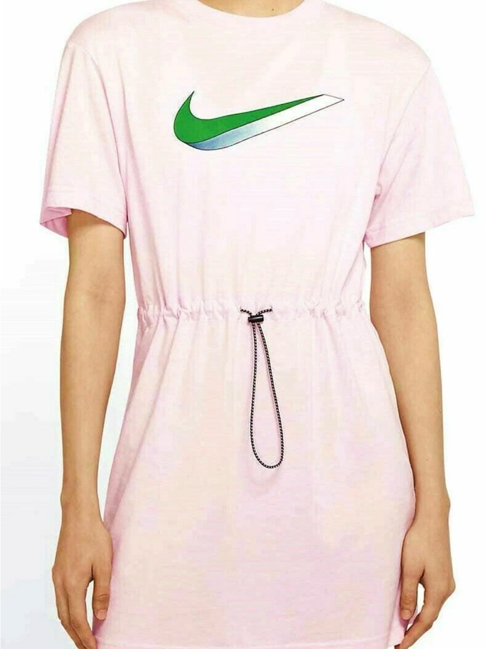 Nike women’s teen sportswear icons clash dress cotton drawstring sporty Xs euc
